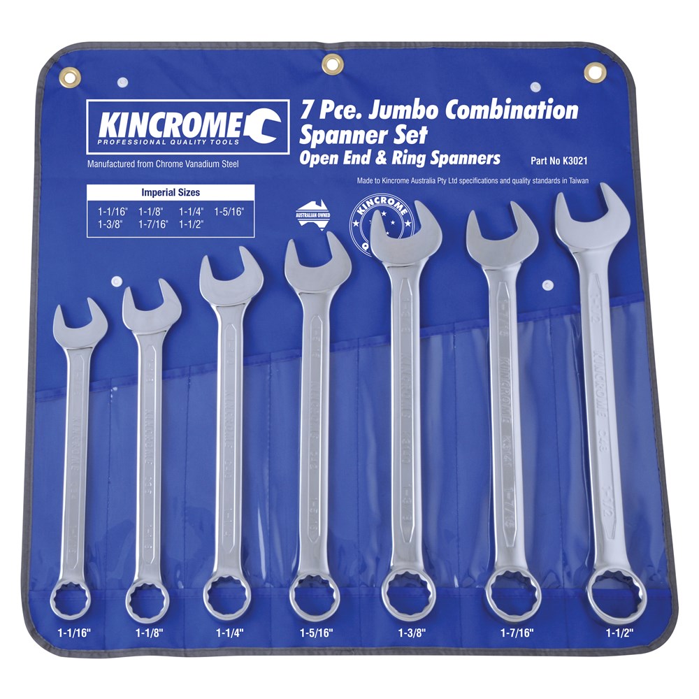 KINCROME SPANNER SET COMBO 7PC AF